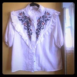 Forever 21 embroidery shirt